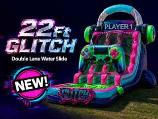 <p style='text-align: center; font-family: Arial, sans-serif;'>
  <span style='font-size: 22px; font-weight: bold; color: #ff6600;'>
    22Ft Glitch - Double Lane Water Slide With XL Pool (Family Friendly)
  </span><br>
  <span style='font-size: 14px; font-weight: bold; color: #0080ff;'>
    🎥 Watch the video below! 
  </span><br>
  <span style='font-size: 14px; font-weight: bold; color: green;'>
  </span>
</p>

