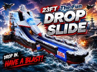 <p style='text-align: center; font-family: Arial, sans-serif;'>
  <span style='font-size: 22px; font-weight: bold; color: #ff6600;'>
    23FT The Fun Drop Slide
  </span><br>
  <span style='font-size: 14px; font-weight: bold; color: #0080ff;'>
    🎥 Watch the video below! - Wet/Dry – R61
  </span><br>
  <span style='font-size: 14px; font-weight: bold; color: green;'>
    ✅ Free Delivery & Setup
  </span>
</p>

