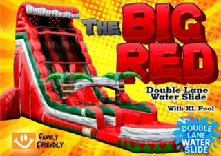 <p style='text-align: center; font-family: Arial, sans-serif;'>
  <span style='font-size: 22px; font-weight: bold; color: #ff6600;'>
    27ft The BIG Red Double Lane Water Slide With XL Pool (Family Friendly)
  </span><br>
  <span style='font-size: 14px; font-weight: bold; color: #0080ff;'>
    🎥 Watch the video below! – R14
  </span>
</p>
