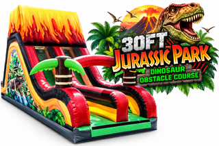<p style='text-align: center; font-family: Arial, sans-serif;'>
  <span style='font-size: 22px; font-weight: bold; color: #ff6600;'>
  R50 - 30FT JURASSIC PARK DINOSAUR SLIDE (C)
  </span><br>
  <span style='font-size: 14px; font-weight: bold; color: #0080ff;'>
    🎥 Watch the video below! 
  </span><br>
  <span style='font-size: 14px; font-weight: bold; color: green;'>
    ✅ Free Delivery & Setup
  </span>
</p>
