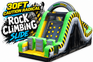 R44 - 30' Caution Radical Rock Climb Slide (C)