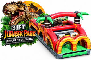 <p style='text-align: center; font-family: Arial, sans-serif;'>
  <span style='font-size: 22px; font-weight: bold; color: #ff6600;'>
    31Ft Jurassic Park Dinosaur Obstacle Course
  </span><br>
  <span style='font-size: 14px; font-weight: bold; color: #0080ff;'>
    🎥 Watch the video below! – (B) – R49
  </span><br>
  <span style='font-size: 14px; font-weight: bold; color: green;'>
    ✅ Free Delivery & Setup
  </span>
</p>

