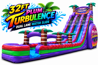 <p style='text-align: center; font-family: Arial, sans-serif;'>
  <span style='font-size: 22px; font-weight: bold; color: #ff6600;'>
   32Ft Plum Turbulence Double Lane Water Slide 
  </span><br>
  <span style='font-size: 14px; font-weight: bold; color: #0080ff;'>
    🎥 Watch the video below! 
  </span><br>
  <span style='font-size: 14px; font-weight: bold; color: green;'>
 
  </span>
</p>