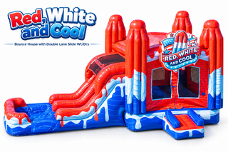 Red, White and Cool with Double Lane Slide (Wet/Dry)