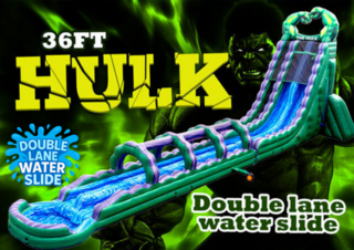 <p style='text-align: center; font-family: Arial, sans-serif;'>
  <span style='font-size: 22px; font-weight: bold; color: #ff6600;'>
    36 FT Hulk Double Lane Water Slide
  </span><br>
  <span style='font-size: 14px; font-weight: bold; color: #0080ff;'>
    🎥 Watch the video below! – (H1+ H2)
  </span>
</p>