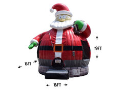 S53- Santa Bounce House <p><strong><span style='color: #ff00ff;'>Watch Video Inside</span></strong></p>