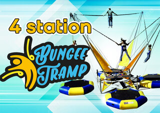 4 Station Bungee Trampoline <br> Price Based On 3 Hours Of Service <p><strong><span style='color: #ff00ff;'>Watch Video Inside</span></strong></p>