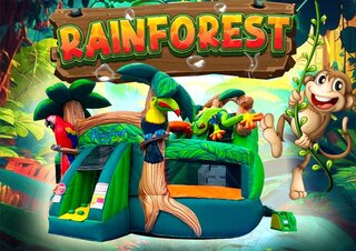 R120 - Rainforest  Kid Zone With Slide Inside (Wet or Dry)<p><strong><span style='color: #ff00ff;'>Watch Video Inside</span></strong></p>