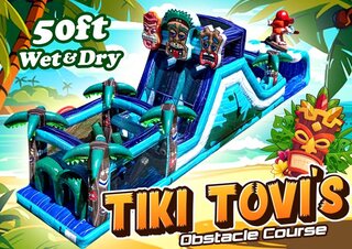 50FT Tiki Tovi Obstacle Course Wet & Dry <p><strong><span style='color: #ff00ff;'>Watch Video Inside</span></strong></p>