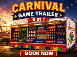 <p style='text-align: center; font-family: Arial, sans-serif;'>
  <span style='font-size: 22px; font-weight: bold; color: #ff6600;'>
  Carnival 6 in 1 Game Trailer
  </span><br>
  <span style='font-size: 14px; font-weight: bold; color: #0080ff;'>
     (Includes Staffing) 🎥 Watch the video below!
  </span>
</p>
