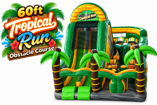 <p style='text-align: center; font-family: Arial, sans-serif;'>
  <span style='font-size: 22px; font-weight: bold; color: #ff6600;'>
  60Ft Tropical Run Obstacle Course
  </span><br>
  <span style='font-size: 14px; font-weight: bold; color: #0080ff;'>
    🎥 Watch the video below! – R78
  </span><br>
  <span style='font-size: 14px; font-weight: bold; color: green;'>
    ✅ Free Delivery & Setup
  </span>
</p>

