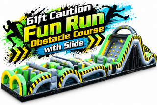 <p style='text-align: center; font-family: Arial, sans-serif;'>
  <span style='font-size: 22px; font-weight: bold; color: #ff6600;'>
  61Ft Caution Fun Run Obstacle Course with Slide w/ Slide 
  </span><br>
  <span style='font-size: 14px; font-weight: bold; color: #0080ff;'>
    🎥 Watch the video below! – (B and C)
  </span><br>
  <span style='font-size: 14px; font-weight: bold; color: green;'>
    ✅ Free Delivery & Setup
  </span>
</p>

