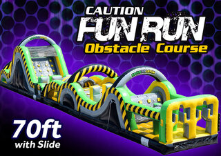 70' Caution Fun Run Obstacle Course with Slide (A and C)