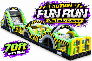 <p style='text-align: center; font-family: Arial, sans-serif;'>
  <span style='font-size: 22px; font-weight: bold; color: #ff6600;'>
  70Ft Caution Fun Run Obstacle Course with Slide (A and C)
  <span style='font-size: 14px; font-weight: bold; color: #0080ff;'>
    🎥 Watch the video below! 
  </span><br>
  <span style='font-size: 14px; font-weight: bold; color: green;'>
    ✅ Free Delivery & Setup
  </span>
</span></p>