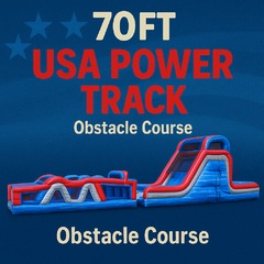 70Ft USA POWER Track Obstacle Course