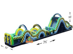 70' Caution Fun Run Obstacle Course with Slide (A and C)