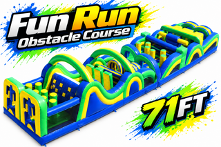 <p style='text-align: center; font-family: Arial, sans-serif;'>
  <span style='font-size: 22px; font-weight: bold; color: #ff6600;'>
    71Ft Fun Run Obstacle Course
  </span><br>
  <span style='font-size: 14px; font-weight: bold; color: #0080ff;'>
    🎥 Watch the video below! – (A and B) – OC09
  </span><br>
  <span style='font-size: 14px; font-weight: bold; color: green;'>
    ✅ Free Delivery & Setup
  </span>
</p>
