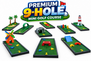 <p style='text-align: center; font-family: Arial, sans-serif;'>
  <span style='font-size: 22px; font-weight: bold; color: #ff6600;'>
    9-Hole Mini Golf Starter Course With LED Lighting 
  </span><br>
  <span style='font-size: 14px; font-weight: bold; color: #0080ff;'>
    🎥 Watch the video below
  </span>
</p>