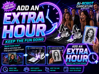 AI Robot Caricature Artist — Additional Hour