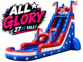 <p style='text-align: center; font-family: Arial, sans-serif;'>
  <span style='font-size: 22px; font-weight: bold; color: #ff6600;'>
    27Ft The All Glory Double Lane Water Slide
  </span><br>
  <span style='font-size: 14px; font-weight: bold; color: #0080ff;'>
    🎥 Watch the video below! – R56
  </span><br>
  <span style='font-size: 14px; font-weight: bold; color: green;'>

  </span>
</p>

