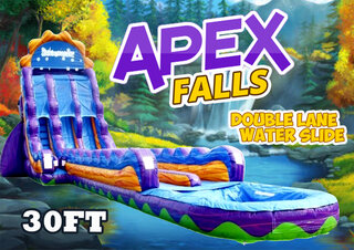 30 FT Apex Falls Double Lane Water Slide<p><strong><span style='color: #ff00ff;'>Watch Video Inside</span></strong></p> 