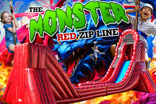 The Monster Red Avalanche <BR> Zip Line-Price Based On 3 Hours Of Service<p><strong><span style='color: #ff00ff;'>Watch Video Inside</span></strong></p>