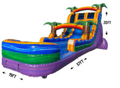 R18/74 - 20Ft Bahama Double Splash Water Slide With XL Pool (Family Friendly) <p><strong><span style='color: #ff00ff;'>Watch Video Inside</span></strong></p>