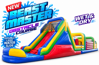 <p style='text-align: center; font-family: Arial, sans-serif;'>
  <span style='font-size: 22px; font-weight: bold; color: #ff6600;'>
    50FT Beast Master Obstacle Course
  </span><br>
  <span style='font-size: 14px; font-weight: bold; color: #0080ff;'>
    🎥 Watch the video below! – Wet/Dry – R1
  </span><br>
  <span style='font-size: 14px; font-weight: bold; color: green;'>
    ✅ Free Delivery & Setup
  </span>
</p>

