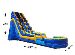 R31 - 22Ft Blue Crush Water Slide with XL Pool (Family Friendly) Watch Video Inside