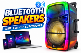 <p style='text-align: center; font-family: Arial, sans-serif;'>
  <span style='font-size: 22px; font-weight: bold; color: #ff6600;'>
   Bluetooth Speaker 
  </span><br>
  <span style='font-size: 14px; font-weight: bold; color: #0080ff;'>
 15' Subwoofer
  </span>
</p>
