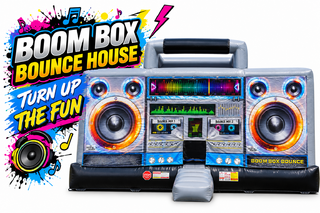 <p style='text-align: center; font-family: Arial, sans-serif;'>
  <span style='font-size: 22px; font-weight: bold; color: #ff6600;'>
    Boom Box Bounce House (Includes Bluetooth Speaker)
  </span><br>
  <span style='font-size: 14px; font-weight: bold; color: #0080ff;'>
    🎥 Watch the video below! – R80
  </span>
</p>
