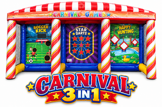 <p style='text-align: center; font-family: Arial, sans-serif;'>
  <span style='font-size: 22px; font-weight: bold; color: #ff6600;'>
    Carnival 3-in-1 Inflatable Games
  </span><br>
  <span style='font-size: 14px; font-weight: bold; color: #0080ff;'>
    🎥 Watch the video below! – R74
  </span>
</p>
