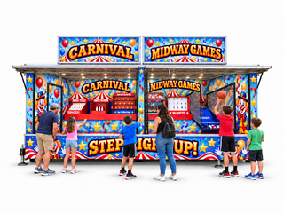 <p style='text-align: center; font-family: Arial, sans-serif;'>
  <span style='font-size: 22px; font-weight: bold; color: #ff6600;'>
  Carnival 6 in 1 Game Trailer
  </span><br>
  <span style='font-size: 14px; font-weight: bold; color: #0080ff;'>
     (Includes Staffing) 🎥 Watch the video below!
  </span>
</p>

