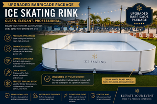 <p style='text-align: center; font-family: Arial, sans-serif;'>
  <span style='font-size: 22px; font-weight: bold; color: #ff6600;'>
Premium Barricades for Ice Skating Rinks  </span><br>
  <span style='font-size: 14px; font-weight: bold; color: #0080ff;'>
    🎥 Watch the video below! 
  </span>
</p>
