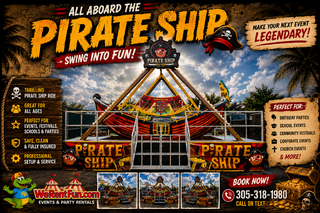 <p style='text-align: center; font-family: Arial, sans-serif;'>
  <span style='font-size: 22px; font-weight: bold; color: #ff6600;'>
    Mechanical Pirate Ship
  </span><br>
  <span style='font-size: 14px; font-weight: bold; color: #0080ff;'>
   12 Person or 6 Adults (Includes Staffing) 🎥 Watch the video below!
  </span>
</p>