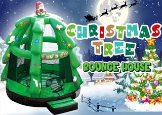 S91 - Christmas Tree Bounce House <p><strong><span style='color: #ff00ff;'>Watch Video Inside</span></strong></p>