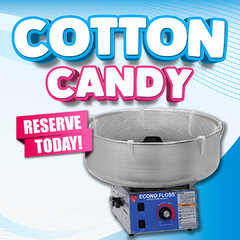 Cotton Candy Machine Concession with supplies for 50  <p><strong><span style='color: #ff00ff;'>Watch Video Inside</span></strong></p>