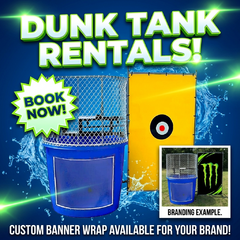 <p style='text-align: center; font-family: Arial, sans-serif;'>
  <span style='font-size: 22px; font-weight: bold; color: #ff6600;'>
    The Fun Dunk Tank
  </span><br>
  <span style='font-size: 14px; font-weight: bold; color: #0080ff;'>
    🎥 Watch the video below!
  </span><br>
  <span style='font-size: 14px; font-weight: bold; color: green;'>
    ✅ Free Delivery & Setup
  </span>
</p>
