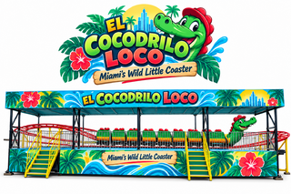 <p style='text-align: center; font-family: Arial, sans-serif;'>
  <span style='font-size: 22px; font-weight: bold; color: #ff6600;'>
   El Cocodrilo Loco <br>
  Miami’s Wild Little Coaster
  </span><br>
  <span style='font-size: 14px; font-weight: bold; color: #0080ff;'>
     Includes Trained Operator - 🎥 Watch the video below!
  </span>
</p>
