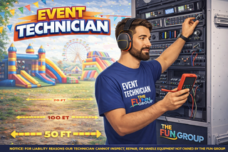 <p style='text-align: center; font-family: Arial, sans-serif;'>
  <span style='font-size: 22px; font-weight: bold; color: #ff6600;'>
    Event Technician
  </span><br>
  <span style='font-size: 14px; font-weight: bold; color: #0080ff;'>
    Please note: Our event technician is not a staff member. Their role is to ensure all Omega Events LLC equipment operates properly and to address any technical issues related to our equipment during your event. For liability reasons, our technician cannot inspect, repair, or handle equipment that does not belong to Omega Events LLC.
  </span>
</p>
