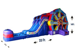 R66 - Ferris Wheel Bounce House With Double Lane (Wet or Dry)Watch Video Inside