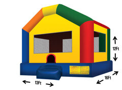 R89 - Fun House Bounce House With Two Basketball hoops Inside