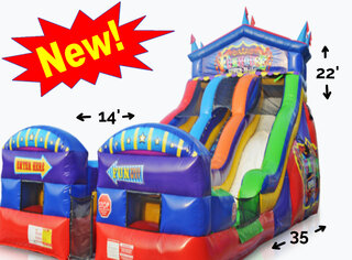R56 - Circus Carnival Fun House Slide (Wet/Dry) <p><strong><span style='color: #ff00ff;'>Watch Video Inside</span></strong></p>