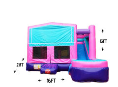 R61 - Glitter Backyard Bounce House With Slide 
