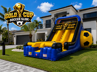 <p style='text-align: center; font-family: Arial, sans-serif;'>
  <span style='font-size: 22px; font-weight: bold; color: #ff6600;'>
  Gold Cup Soccer Slide  (Available This Summer) 
  </span><br>
  <span style='font-size: 14px; font-weight: bold; color: #0080ff;'>
    
  </span><br>
  <span style='font-size: 14px; font-weight: bold; color: green;'>

  </span>
</p>
