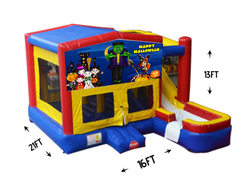 Halloween Bounce House With Slide 2  (Wet/Dry)