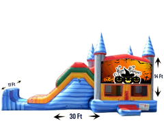 Halloween Bounce House With Slide 28 (Wet/Dry)