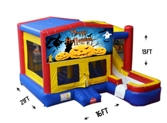 Halloween Bounce House With Slide 4 <p>(<span style='color: #3366ff;'><span style='color: #00ccff;'>Wet</span><span style='color: #000000;'>/</span></span><span style='color: #ff0000;'>Dry</span>)</p>