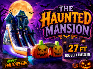 27FT The Haunted Mansion Double Lane Slide 