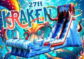 R89 - 27ft The Kraken Water Slide 